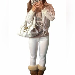 Zara TRF White Skinny Jeans - Low Rise Cotton Denim